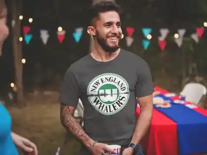 Vintage sports-inspired Message Gear shirt